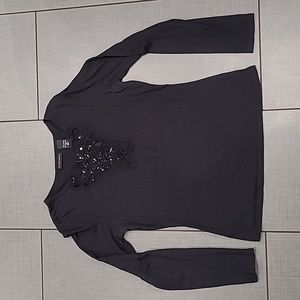 NY & Co. Lace Sequin Tee Medium